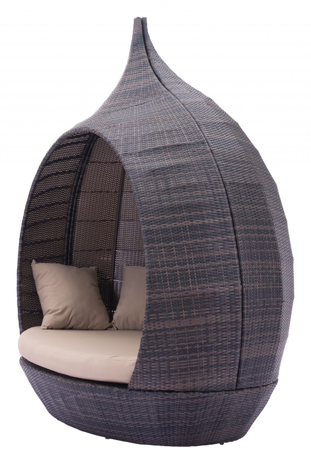 Teardrop Shaped Brown And Beige Daybed - life of kuhl @HOME