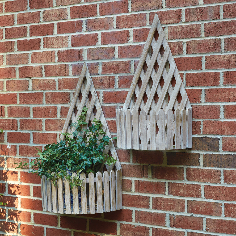 Covered Porch Lattice Planters - Set of Two - life of kuhl @HOME