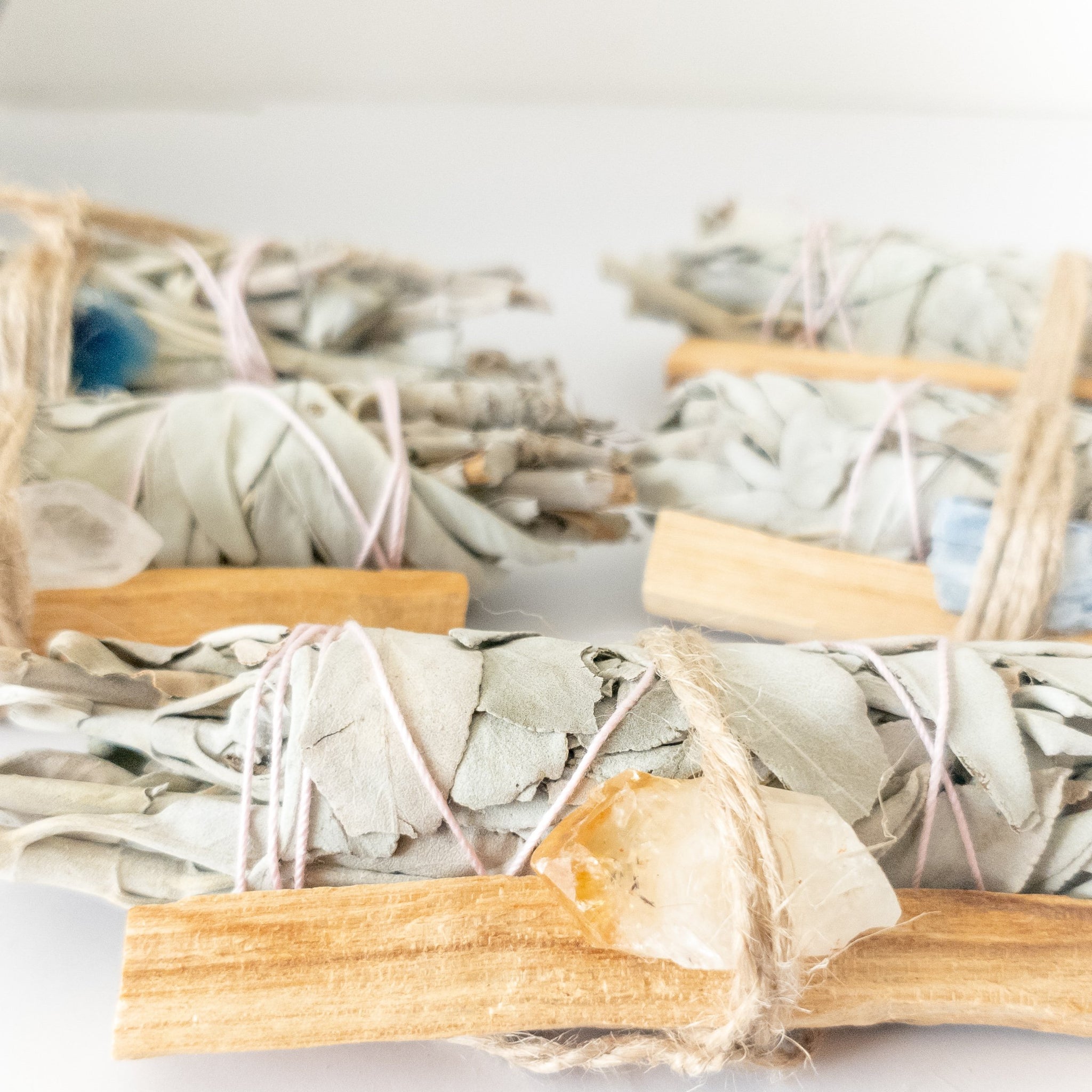 Palo Santo, Sage and Crystal Smudging Bundle - life of kuhl @HOME